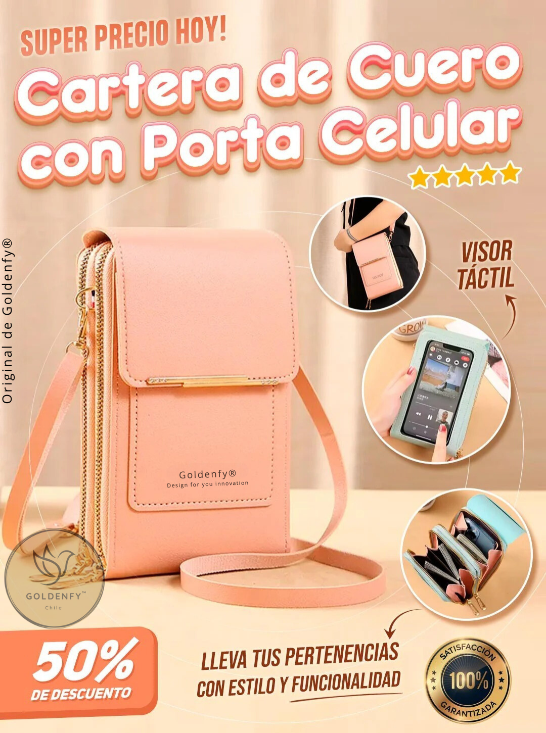 Cartera de cuero multifuncional TK