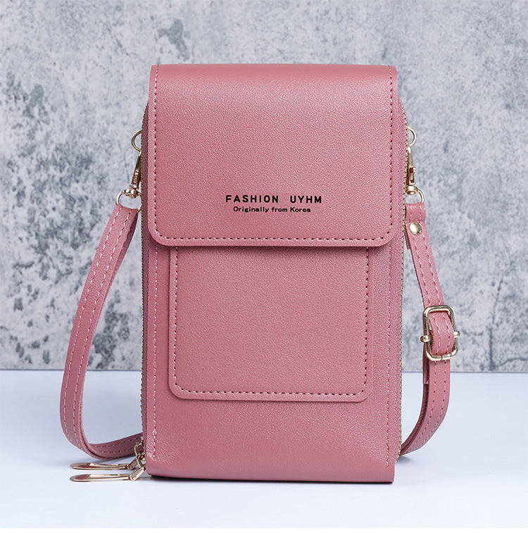 Cartera de cuero multifuncional antirobo