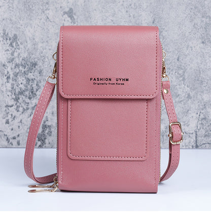 Cartera de cuero multifuncional antirobo