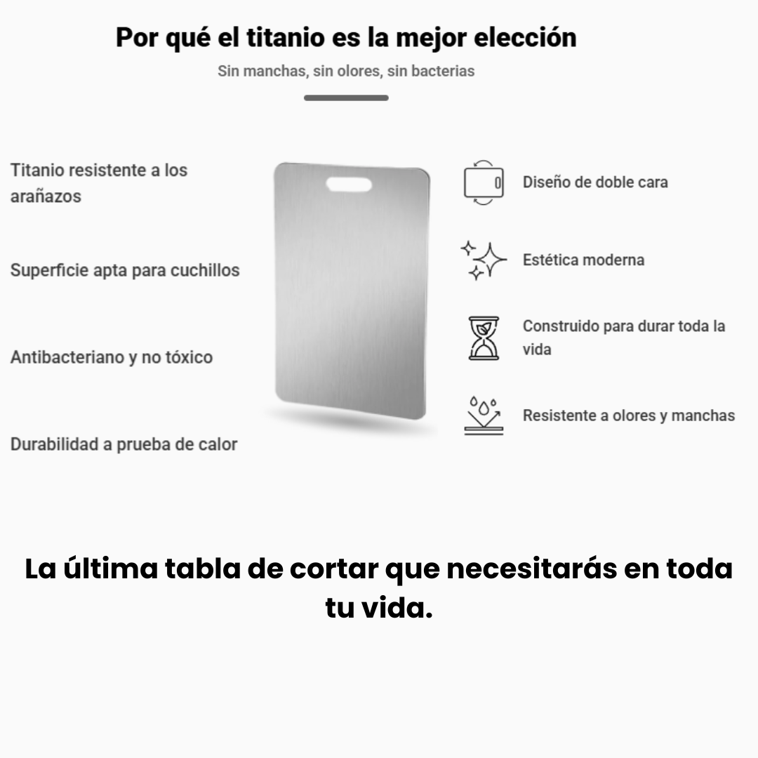 TitanCut™ Tabla de Acero Inoxidable Para Cortar