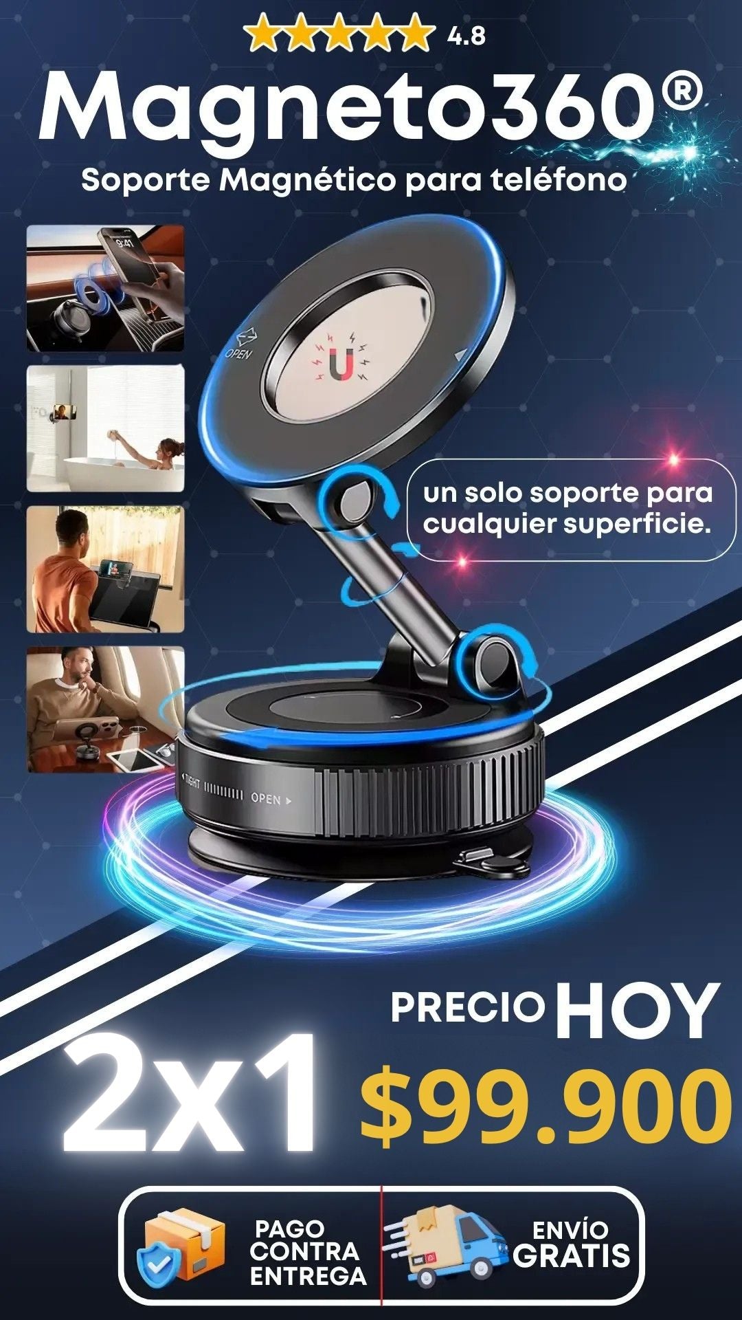 Magneto360® (Promo 2x1) - Soporte Magnético Teléfono