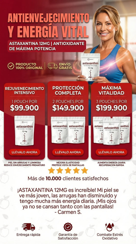 Astaxantina® - Juventud Celular & Vitalidad Total