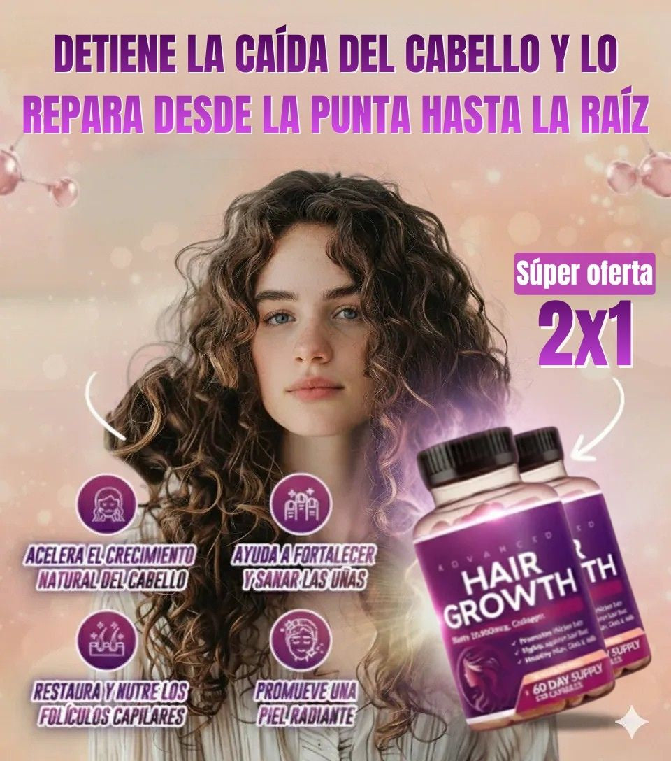 2x1 Hair Growth™ - Vitaminas para crecimiento y fortalecimiento del cabello