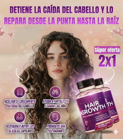 2x1 Hair Growth™ - Vitaminas para crecimiento y fortalecimiento del cabello