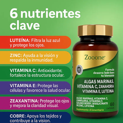ZOOONE® 90 Caps | Nutrición ocular avanzada para ver nítido y sin fatiga todo el día