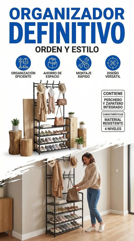 Closy™ - Organizador 4 en 1 + Perchero Vertical